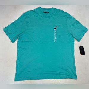 Greg Norman Pocket T-shirt Men XL Aqua Blue Short Sleeve G7XDK779 NWT